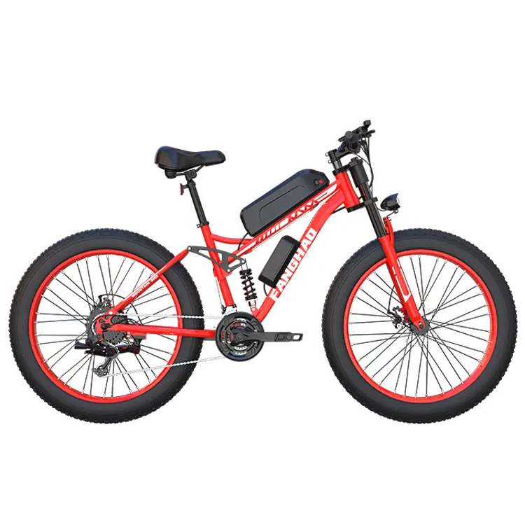 FANGHAO 48v 500W ebike Full Suspension MTB 26 inch Fat Tire bicycle downhill Electric mountain bike for adult