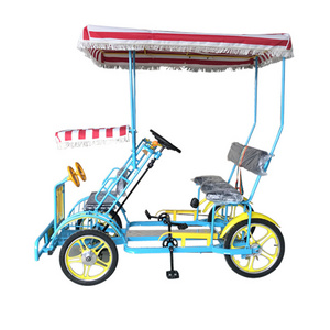 Factory Hot-selling Family Tandem Bicycle Tour Used quadricycle 4 wheel adult 4 Person Bike