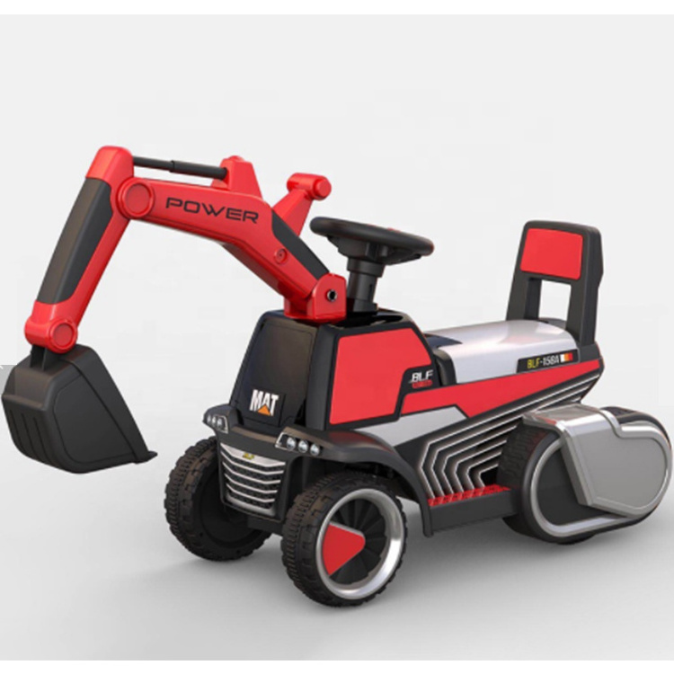 Plastic  2023 factory price kids ride on excavaheels Sliding Scooter Swing Tractor Kids Toy Car Ride on Excavator for Children