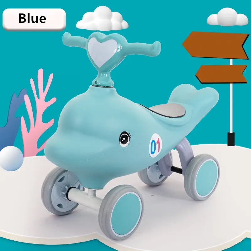 New design plastic Children Ride on car Small scooter kids swing car With Light and Music