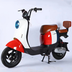 Luxury 350w 2 wheel electric bike scooter/electric moped with pedals motorcycle electric scooter