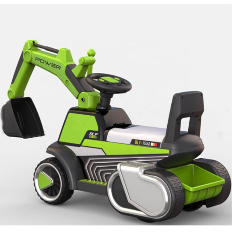 Plastic  2023 factory price kids ride on excavaheels Sliding Scooter Swing Tractor Kids Toy Car Ride on Excavator for Children