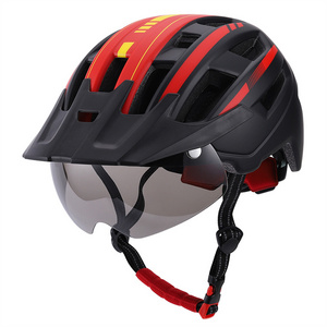 Nutshell MTB Adult Biker Helmet Comfortable Liner Safety Bike Helmet Downhill Helmet with Visor