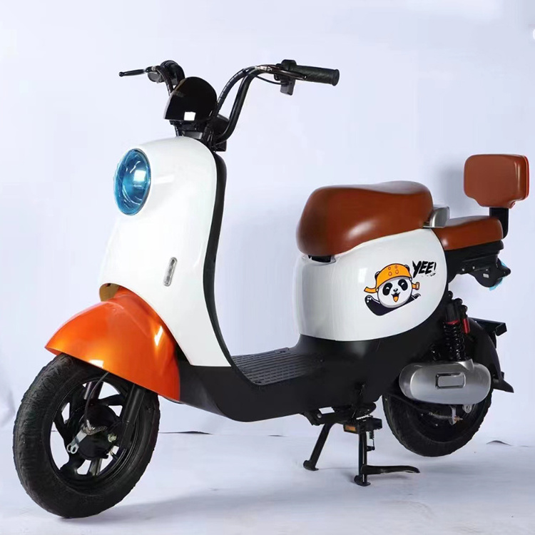 Luxury 350w 2 wheel electric bike scooter/electric moped with pedals motorcycle electric scooter