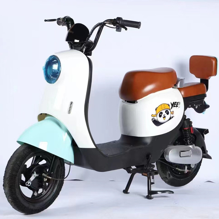 Luxury 350w 2 wheel electric bike scooter/electric moped with pedals motorcycle electric scooter