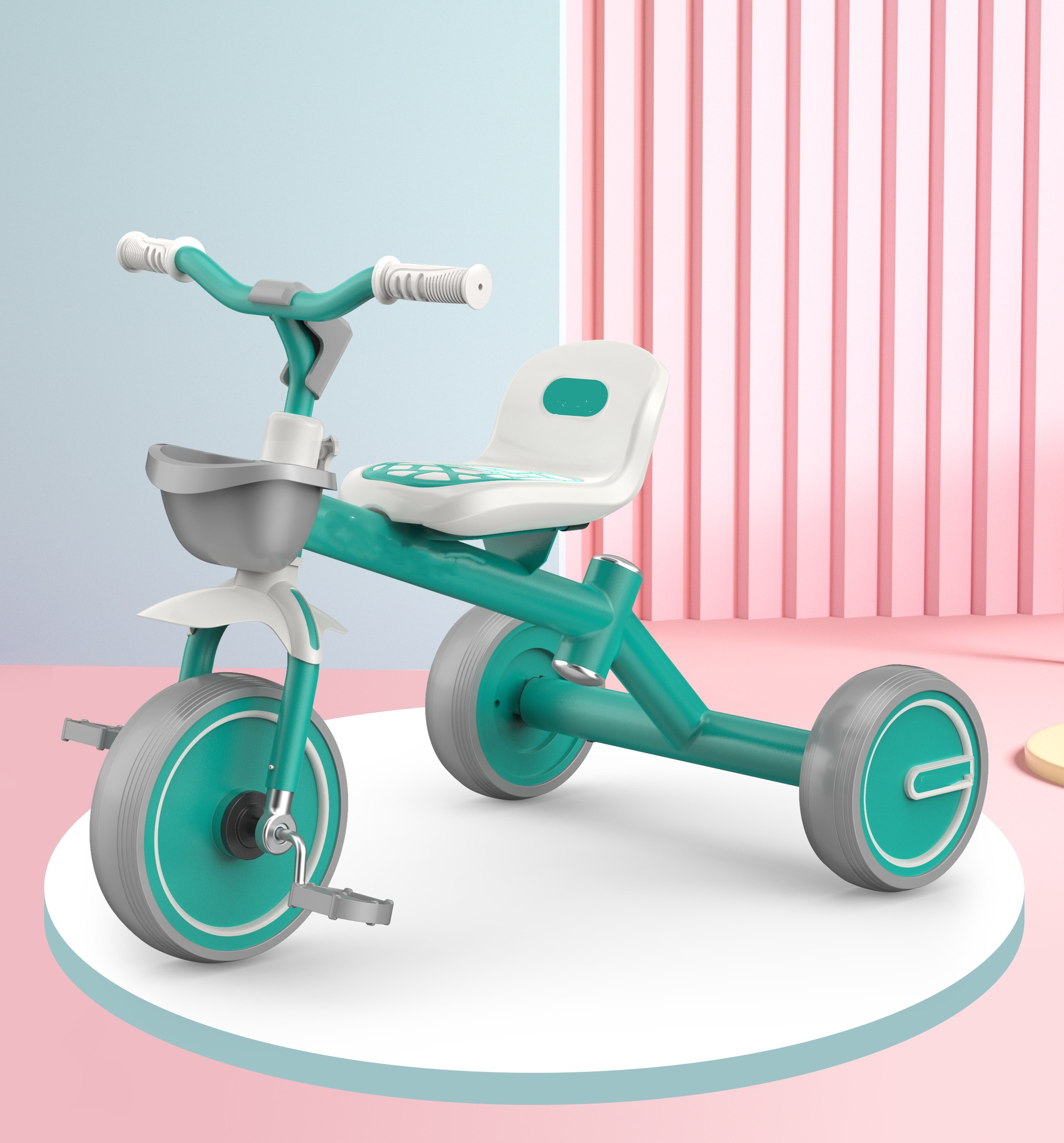 2024 factory directly supply cheap high quality wholesale kids for 3 5 years old with back seat 3 wheel  tricycle baby  kids rid