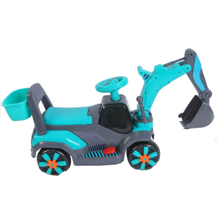 Plastic  2023 factory price kids ride on excavaheels Sliding Scooter Swing Tractor Kids Toy Car Ride on Excavator for Children