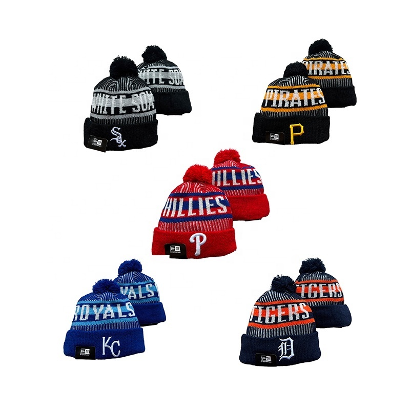 Wholesale Cheap Latest Design Baseball Teams ML B Winter Beanie Hat Dodgers Astros Braves Red Sox Giants Beanies