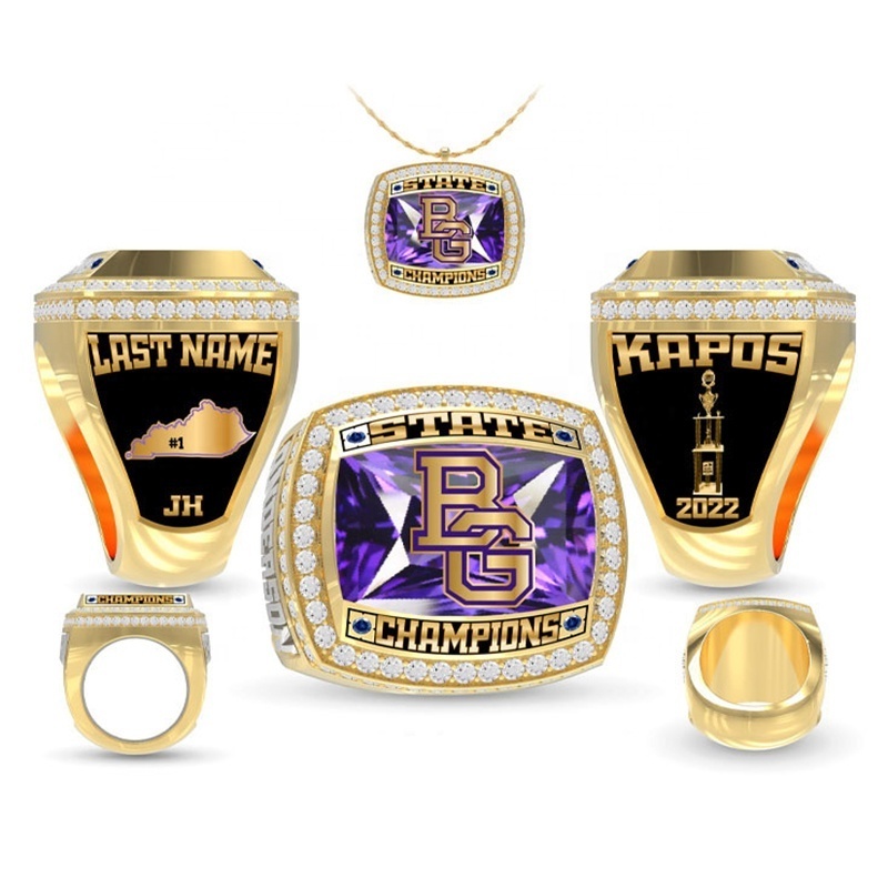 Custom Sports Championship Ring Baseball Softball Basketball Football Ice Hockey Tournament Jumbo Champion Rings