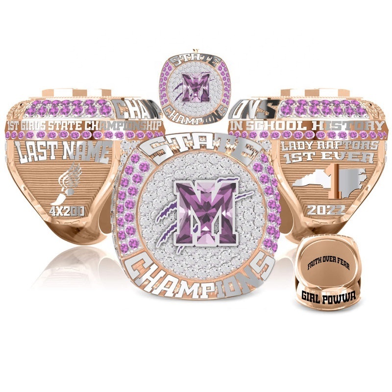 Custom Sports Championship Ring Baseball Softball Basketball Football Ice Hockey Tournament Jumbo Champion Rings