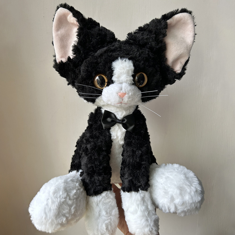 Super Soft Animal Plush Toy Cuddly 40cm Devon cat Stuffed Animal Toys with Big Ear and Long Tail