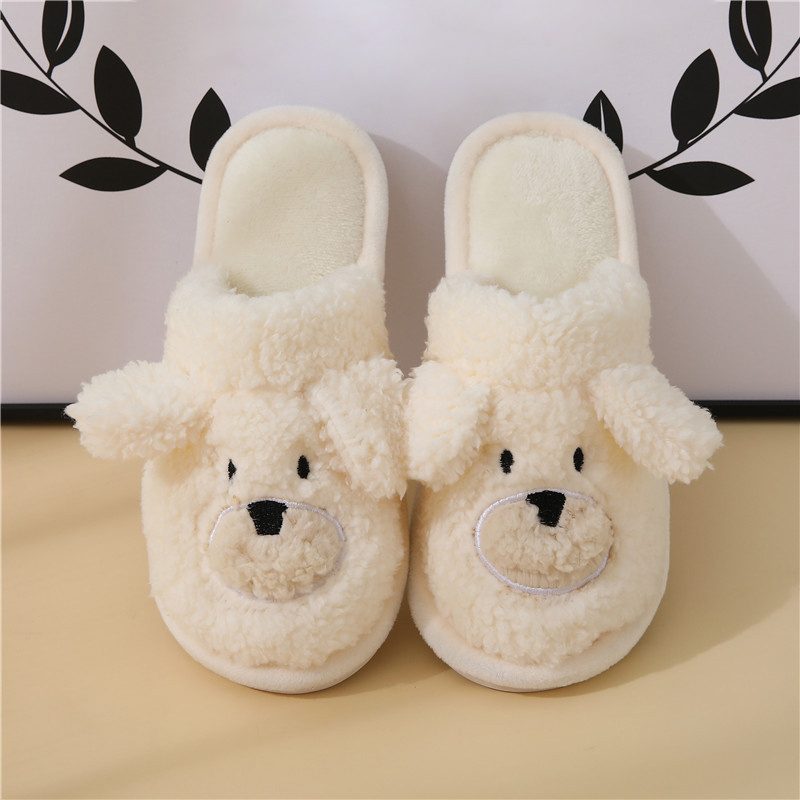 Cute Cartoon Bear Women Cotton Slippers Female Winter Indoor Home Non-slip cute slippers for women