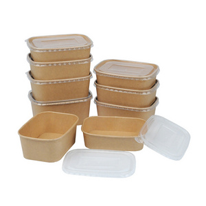 Factory wholesale biodegradable to go kraft food paper boxes custom printed take away food containers disposable food box