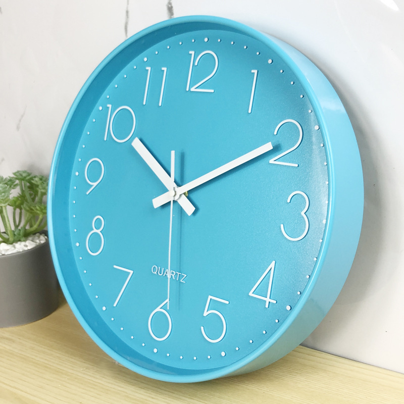 Minimalist 12 Inch Home Decoration Cheap Plastic Wall Clock Quartz Wall Clock Mechanism For Home Office Shop