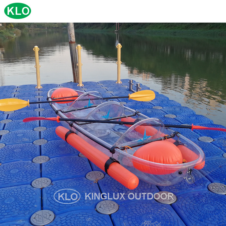 Wholesale Single Seat One Person Sit on Top Ocean Canoe Plastic Fishing Paddle kayak for fishing