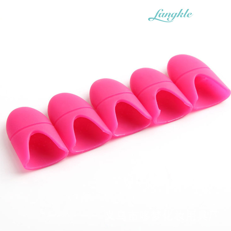 Soft silicon nail soak off cap 5pcs