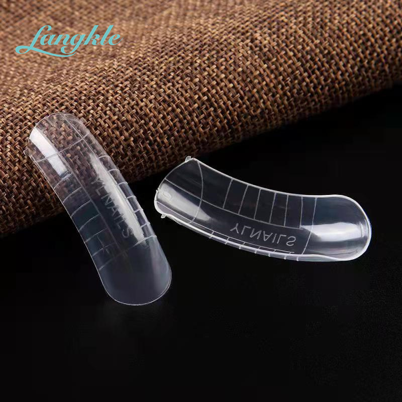 Fangkle Hotselling Curve Artificial Fingernails Wide Full Clear  Mold Acrylic Nails Tips Wholesaler