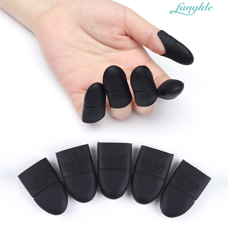 Soft silicon nail soak off cap 5pcs