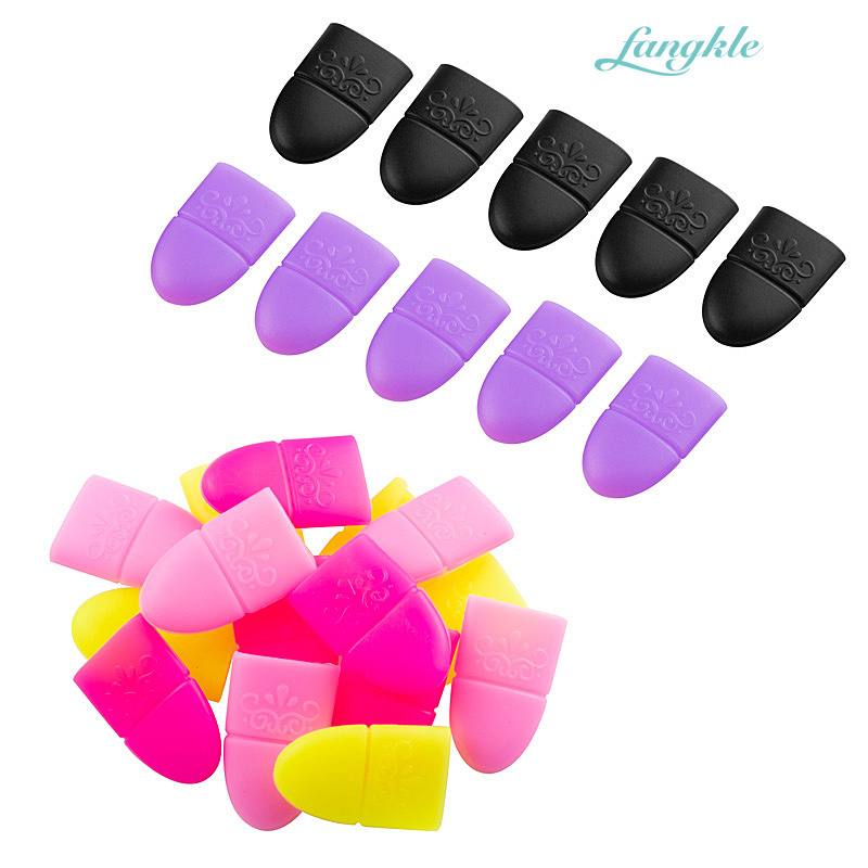 Soft silicon nail soak off cap 5pcs