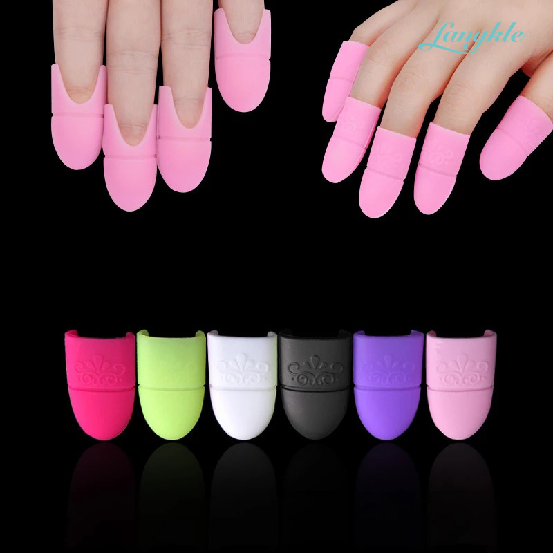 Soft silicon nail soak off cap 5pcs