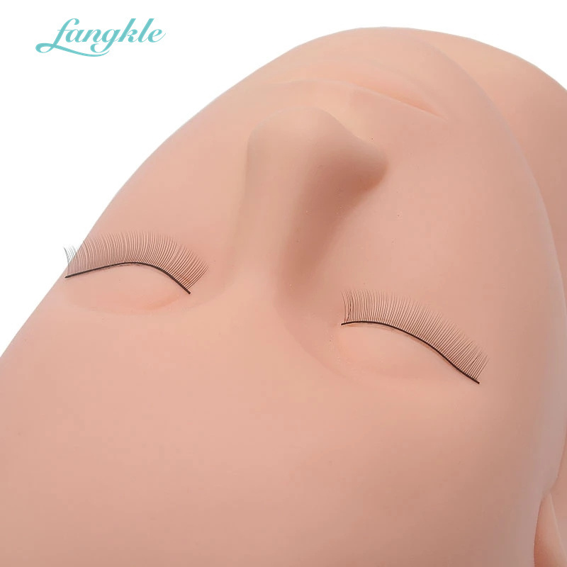 Wholesale pink eyelash extentsion practice lash mannequin head