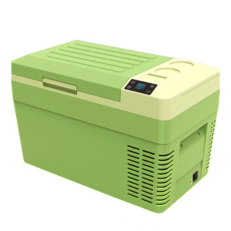 FJ25-1 25L DC AC compressor travel solar power USB display battery mini cooler cooling portable car fridge freezer refrigerator