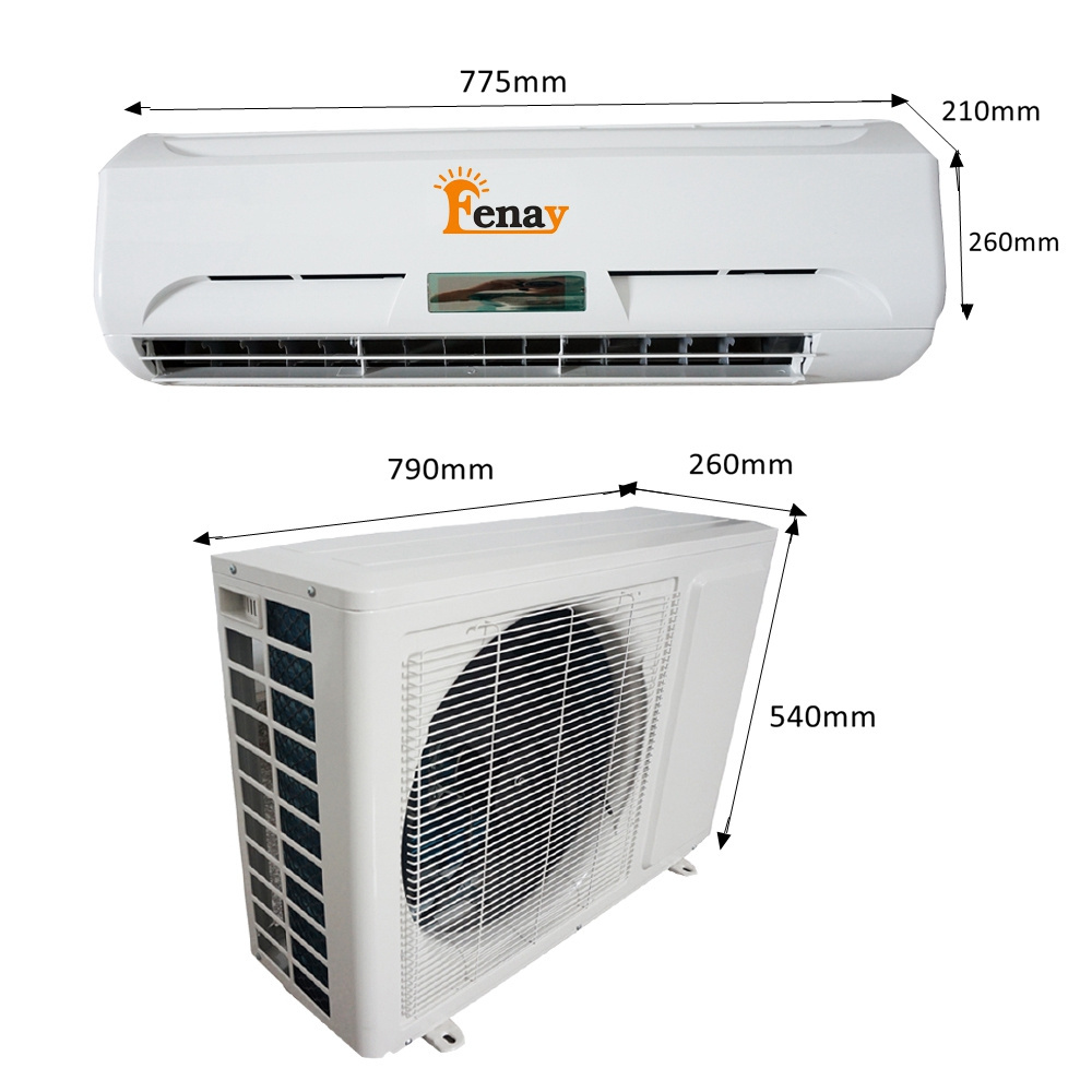 Best Price 9000BTU Cool Wall Mounted Hybrid Solar Air Conditioners DC Inverter Mini Split ACDC On-Grid Solar Air Conditioner