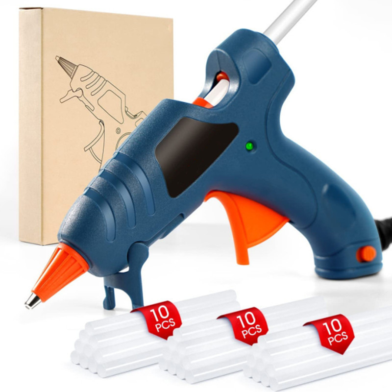 Anti-drip and Heat Resistant 20W Mini Hot Glue Gun Kit with 30 Glue Sticks