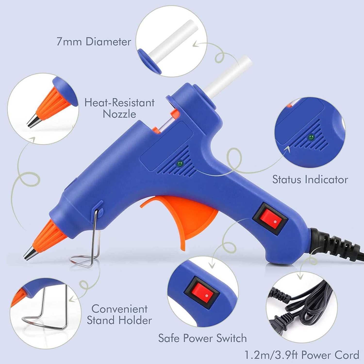 Professional Mini Hot Glue Gun Set with Sticks for DIY Craft