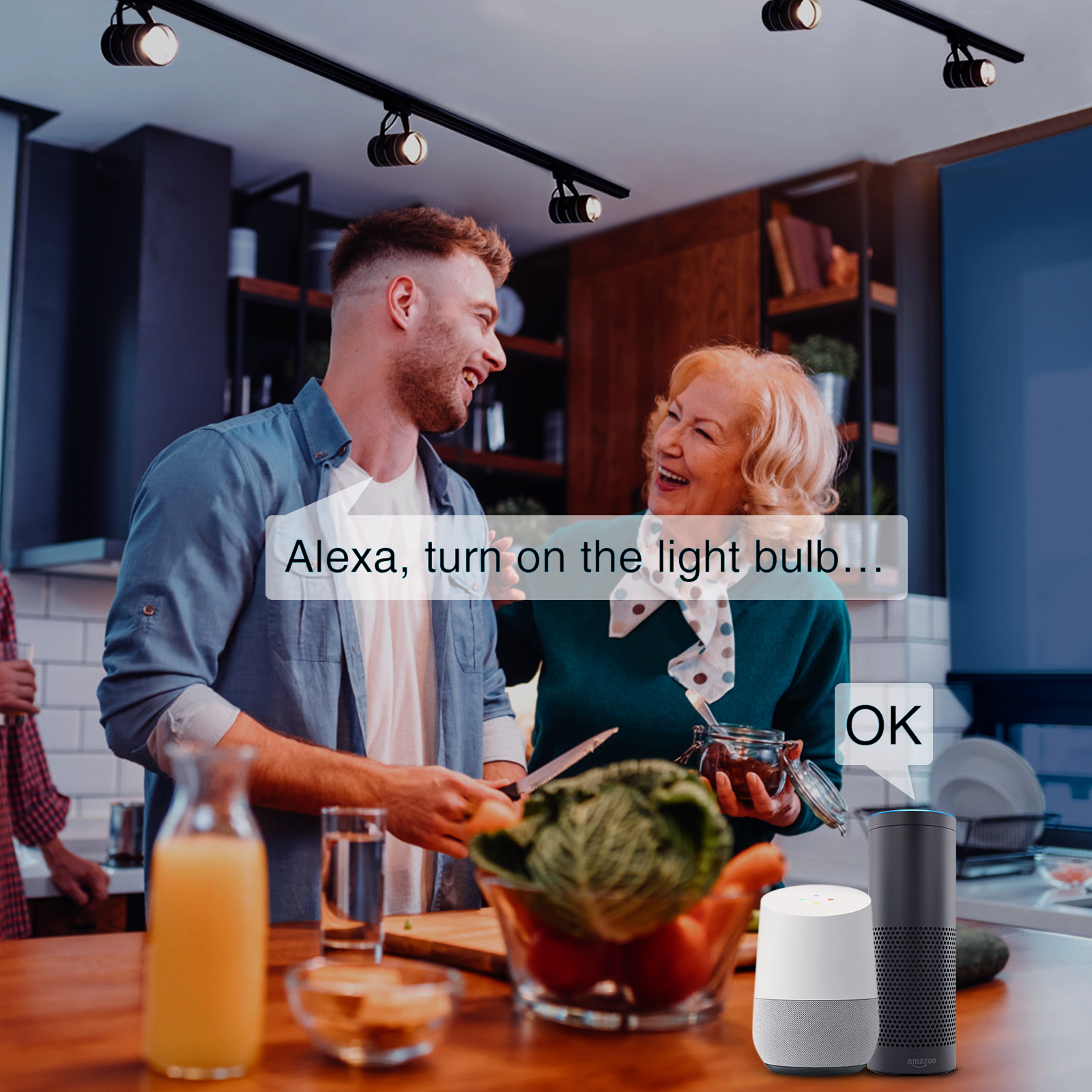 Smart  Light Bulb Compatible with Alexa, Google Home, SmartThings  5W WiFi LED Track Light Bulbs, Color Changing