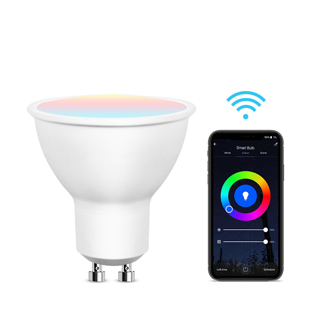 GU10 Smart Light Bulb Compatible with Alexa Google Home & SmartThings Color Changing LED Wi-Fi Spotlight Bulbs Dimmable