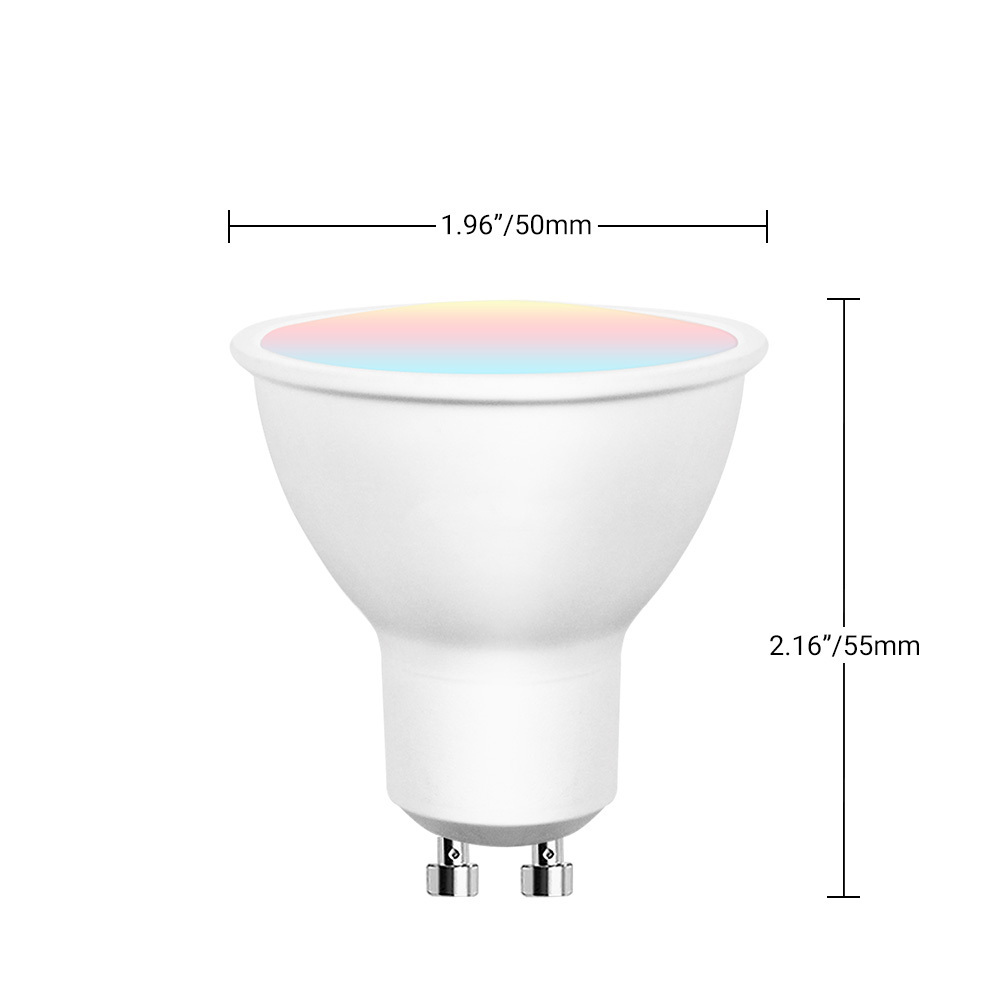 GU10 Smart Light Bulb Compatible with Alexa Google Home & SmartThings Color Changing LED Wi-Fi Spotlight Bulbs Dimmable