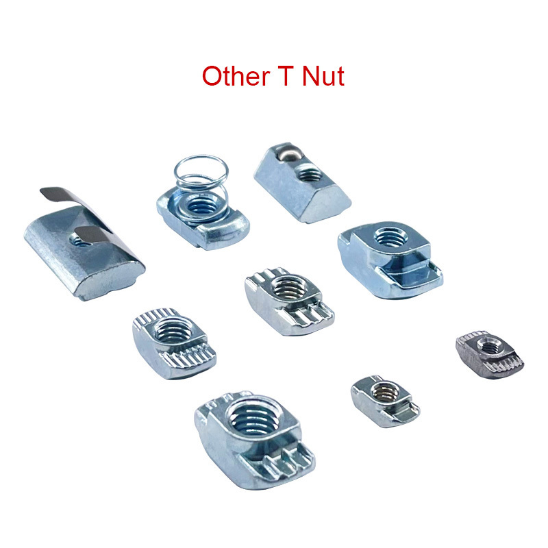 Professional Manufacturer M3 M4 M5 M6 Carbon Steel Hammer Type Sliding T Nuts for 20 30 Series Aluminum Extrusion Profile