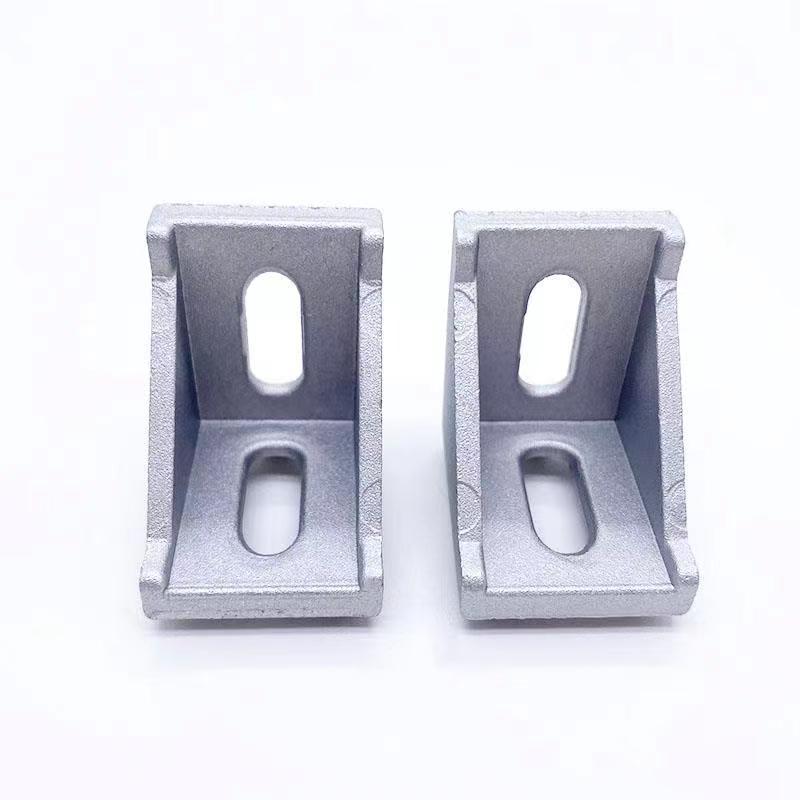 2020 3030 4040 4545 Series Aluminum Alloy Right Brace Corner Joint Angle Bracket Gusset for Aluminum Extrusion Profile