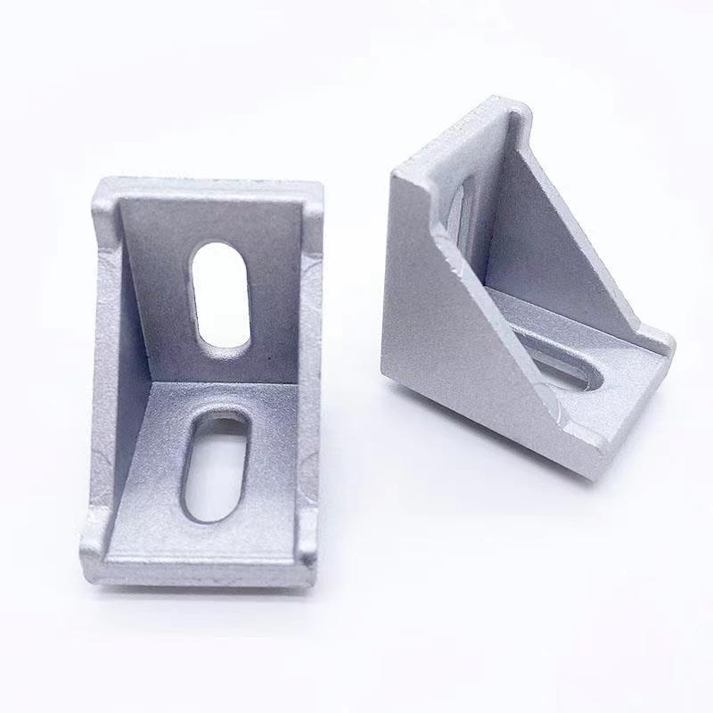 2020 3030 4040 4545 Series Aluminum Alloy Right Brace Corner Joint Angle Bracket Gusset for Aluminum Extrusion Profile