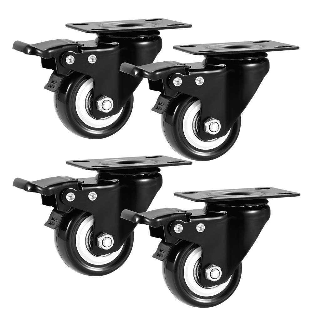 Custom 2 3 4 5 Inch No Noise Office furniture Caster Wheels  with central Locking