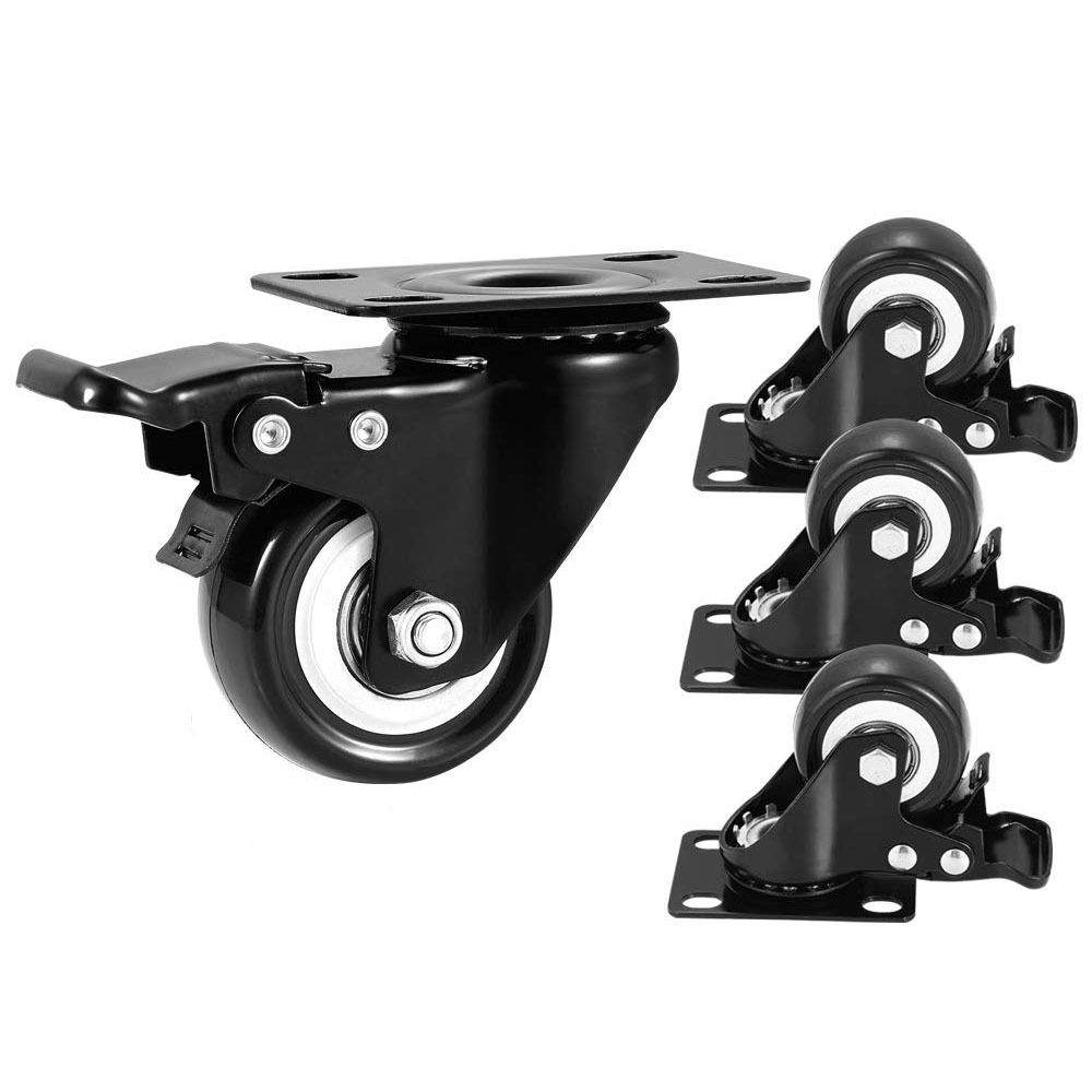 Custom 2 3 4 5 Inch No Noise Office furniture Caster Wheels  with central Locking