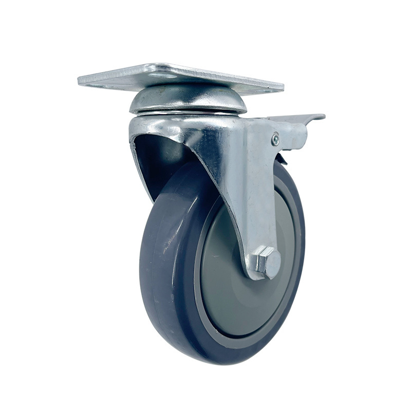 Custom oem&odm heavy duty 4inch 3.5 inch stainless steel universal  locking industrial PU PP PVC caster wheels