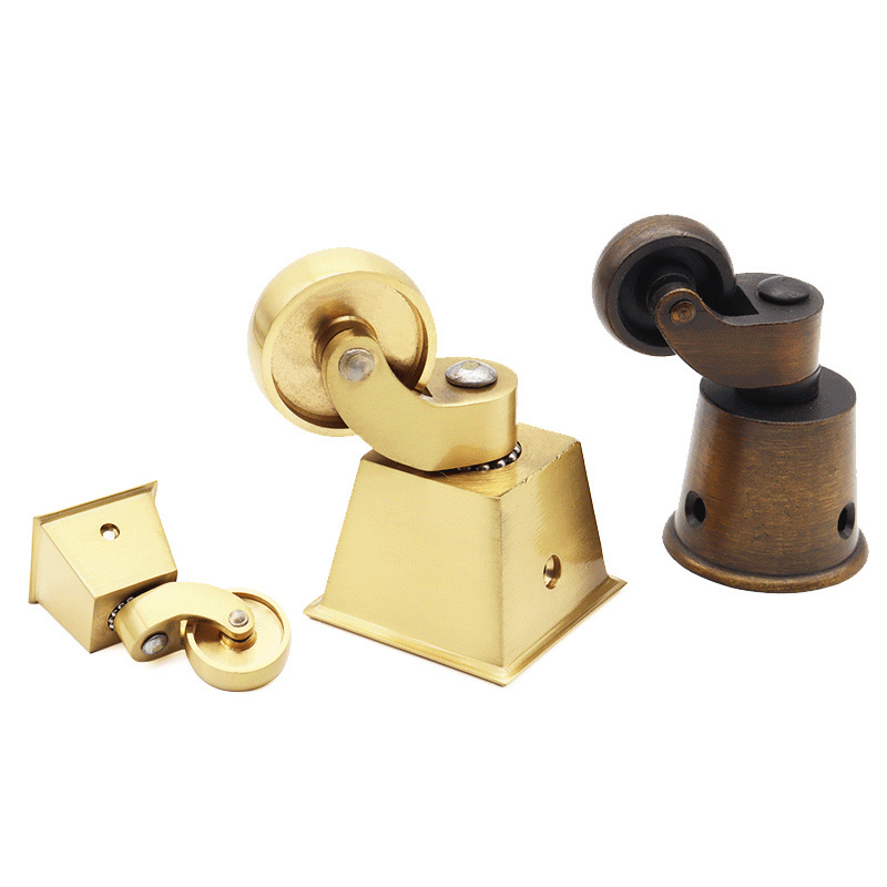 Custom 1inch 2inch vintage golden antique brass furniture casters for carpet