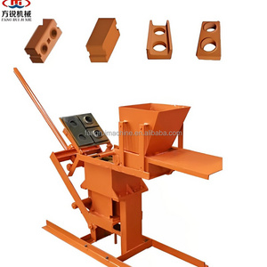 Industrial semi-automatic concrete cement hollow brick brick machine mechanical manual mud interlock brick press price