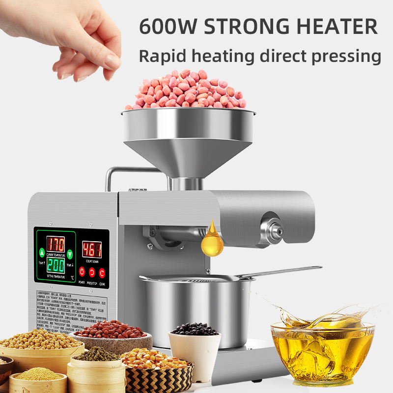 Sunflower sesame oil press cold press stainless steel small olive peanut sesame oil press