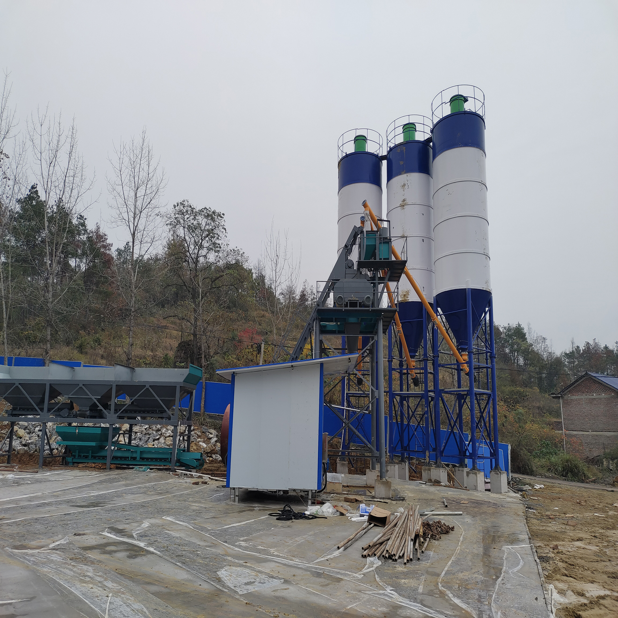 New Product Multiple Silos Single Weigh Batcher Batching Wet Dry Concrete Batch With High Quality