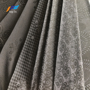 hot sale rayon polyester jacquard fabric formal black with abaya