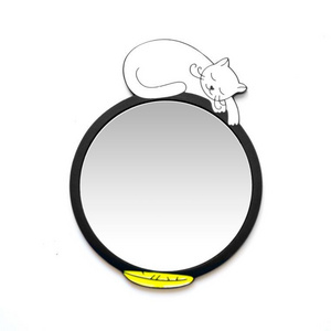 Promotional Gift Cute Animal Metal Mirror Custom Portable Folding Cat Paw Cosmetic Pocket Mirror