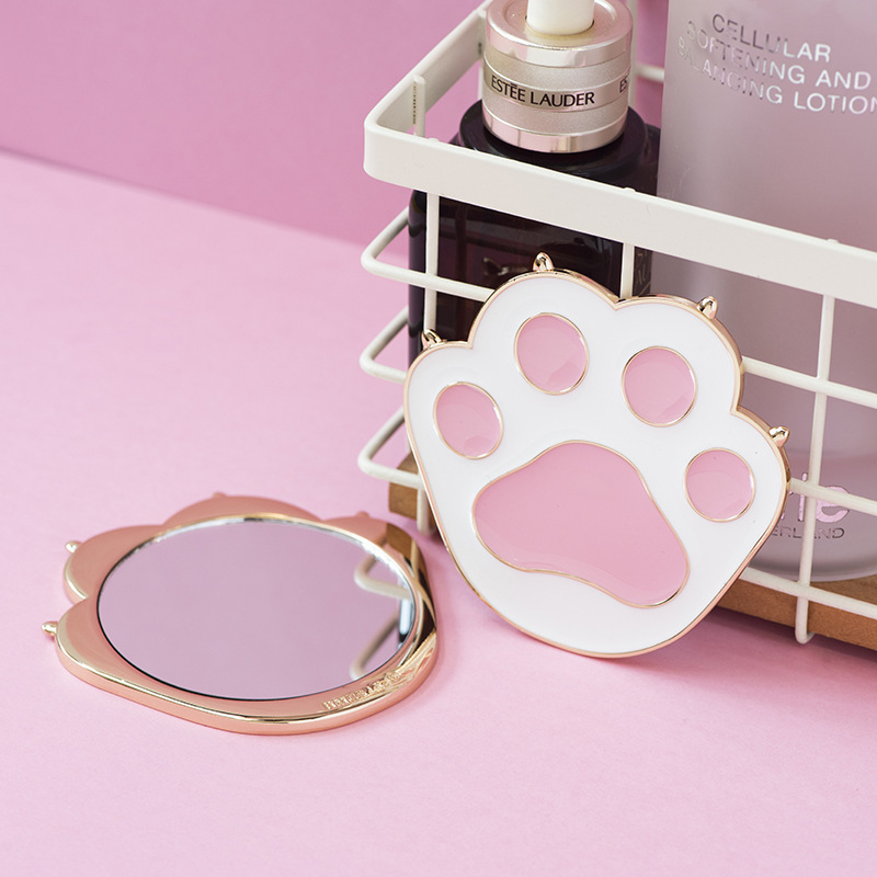 High Grade Cute Animal Portable Cosmetic Mirror Foldable Pocket Metal Makeup mirror