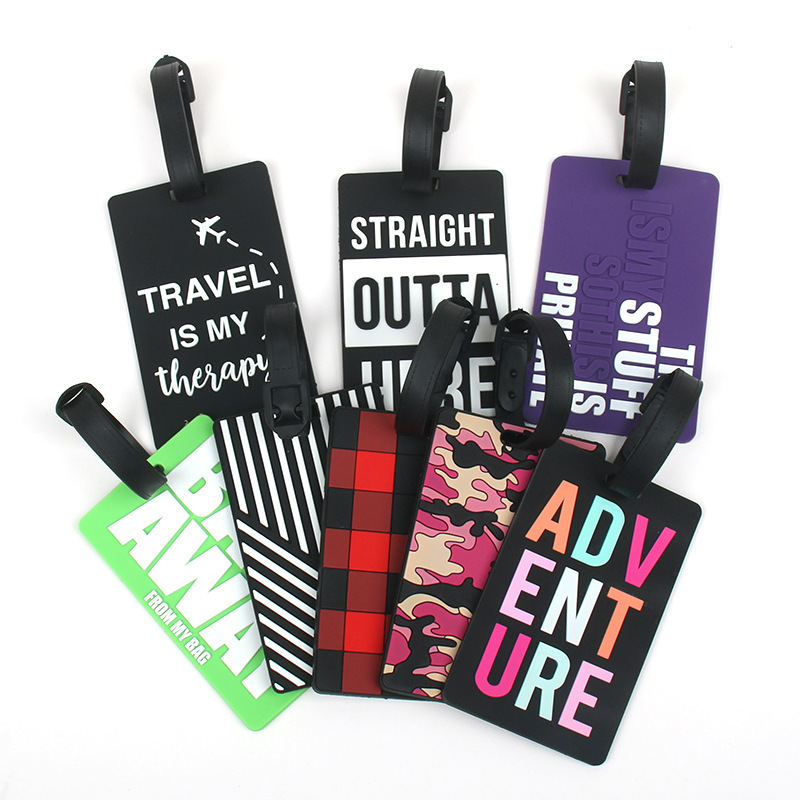 Wholesale customized High Quality Promotional Cute Silicone 3d Pvc Luggage Tag Blank White Pvc Luggage Tag Silicone Baggage Tag