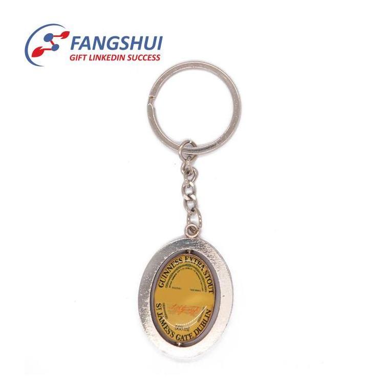 Wholesale stainless steel trolley shopping cart coin token key ring promotional trolley coin key ring