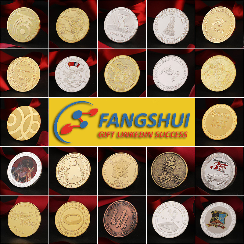 China Factory Custom Gold Soft Enamel Zinc Alloy 3D 2D Challenge Coins Commemorative Customized Coin Token With Edge