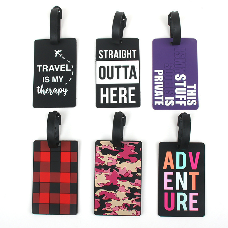 Wholesale customized High Quality Promotional Cute Silicone 3d Pvc Luggage Tag Blank White Pvc Luggage Tag Silicone Baggage Tag