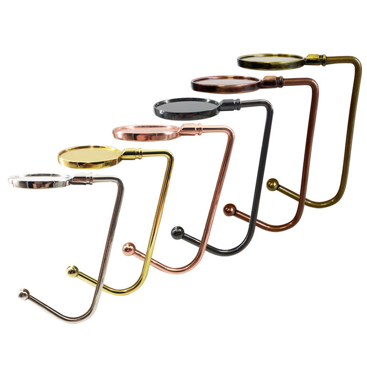 Hot Selling Portable Metal Bag Handbag Purse Bag Hanger Durable Table Hook Hang Holder